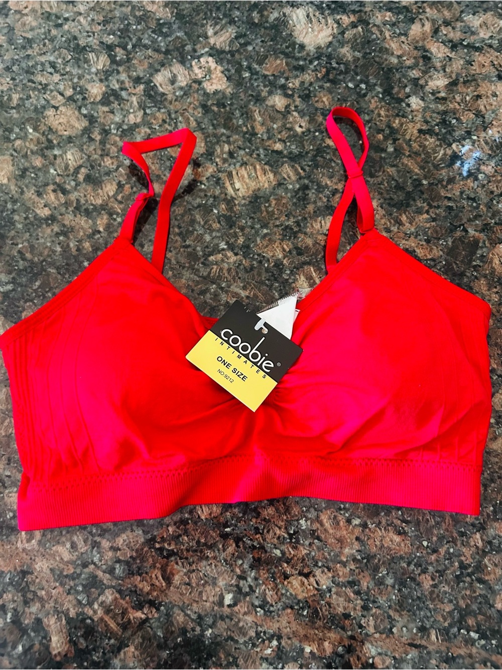 Coobie Bra Red Seamless Comfort Bralette - One Size